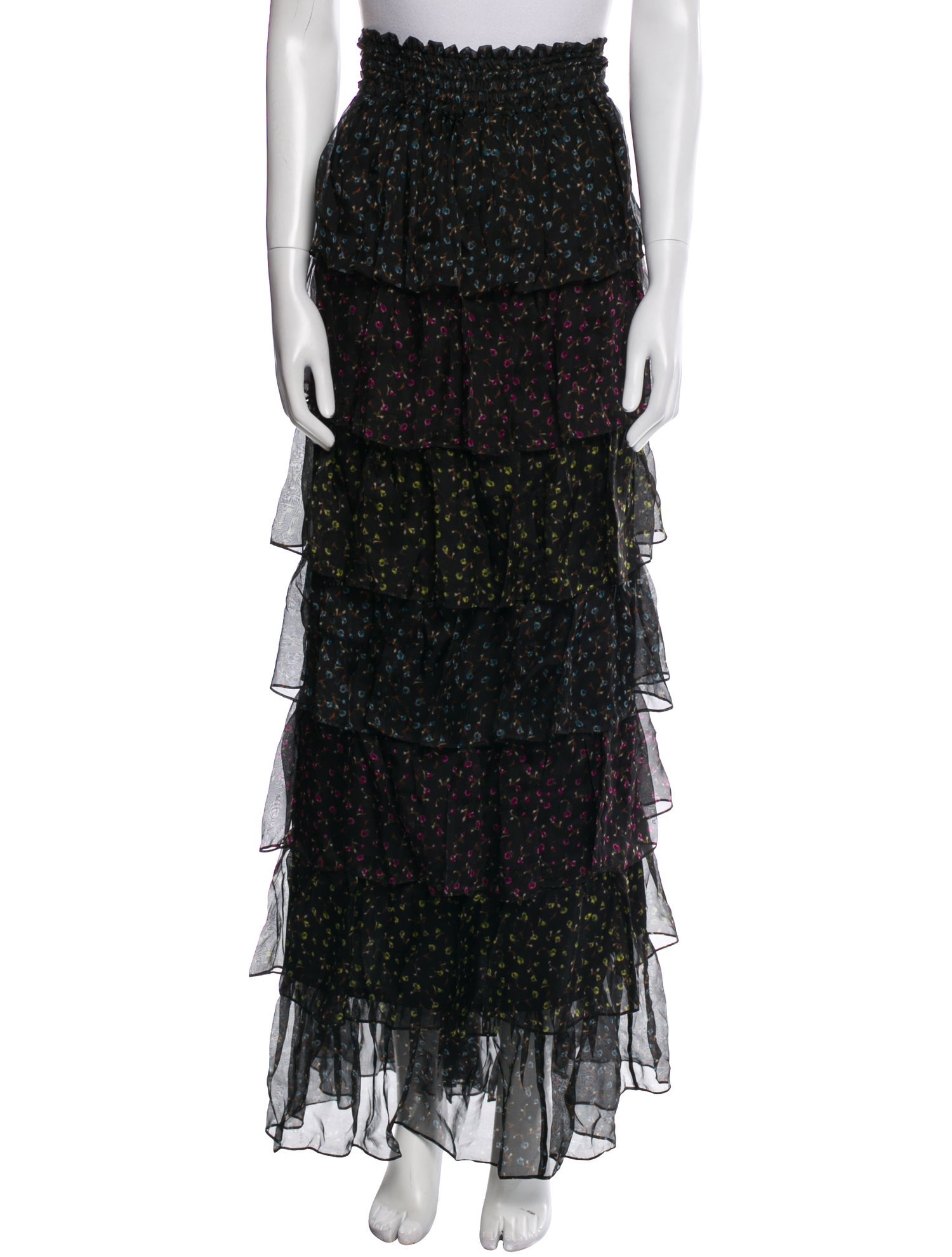 Caroline Constas Printed Long Skirt