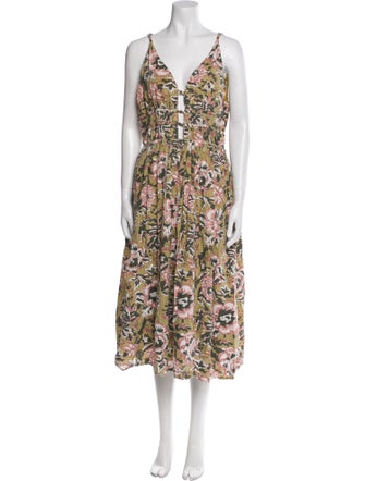 Caroline Constas Printed Midi Length Dress