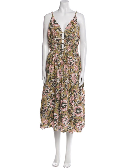 Caroline Constas Printed Midi Length Dress