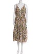 Caroline Constas Printed Midi Length Dress