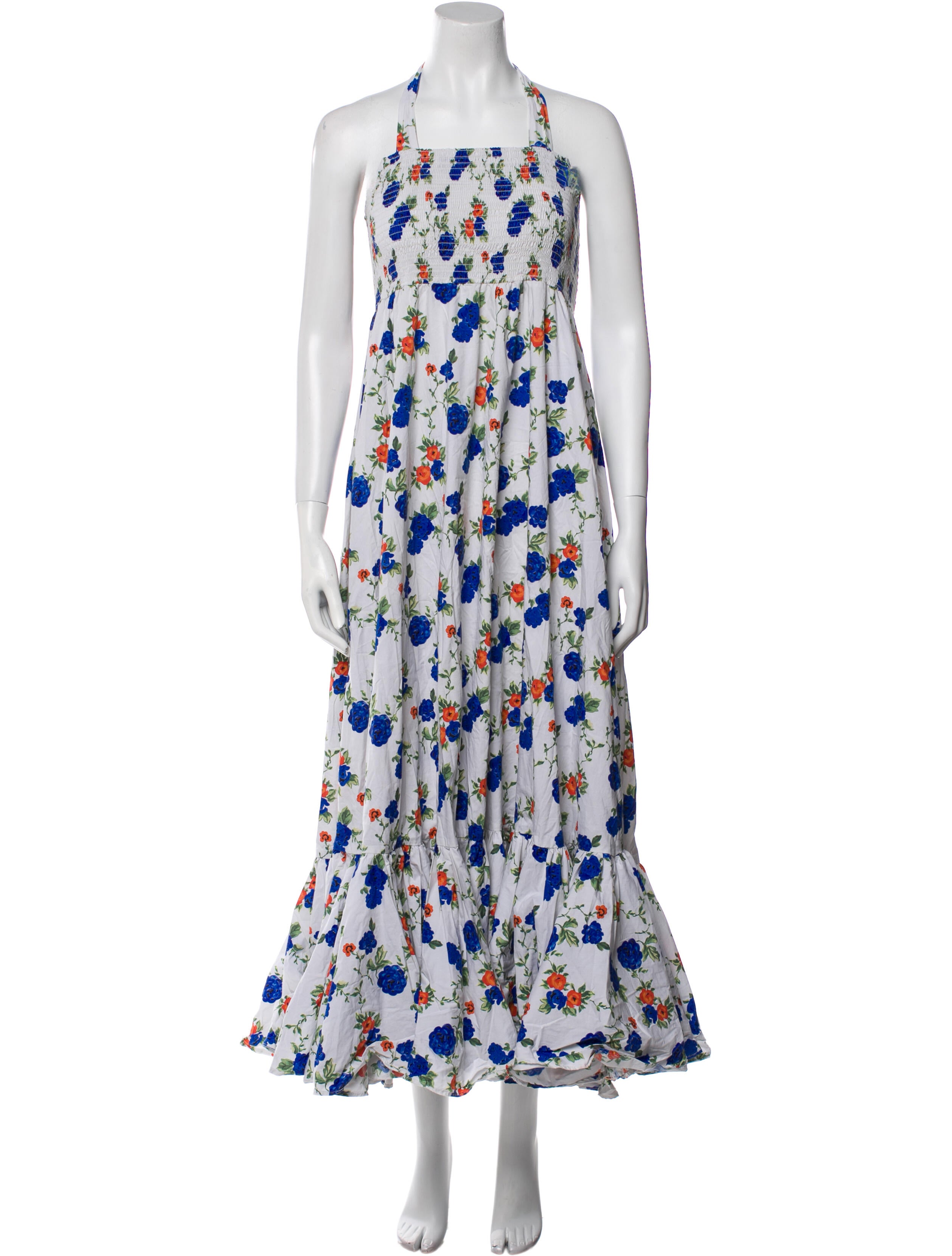 Caroline Constas Floral Print Long Dress