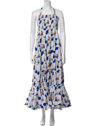 Caroline Constas Floral Print Long Dress