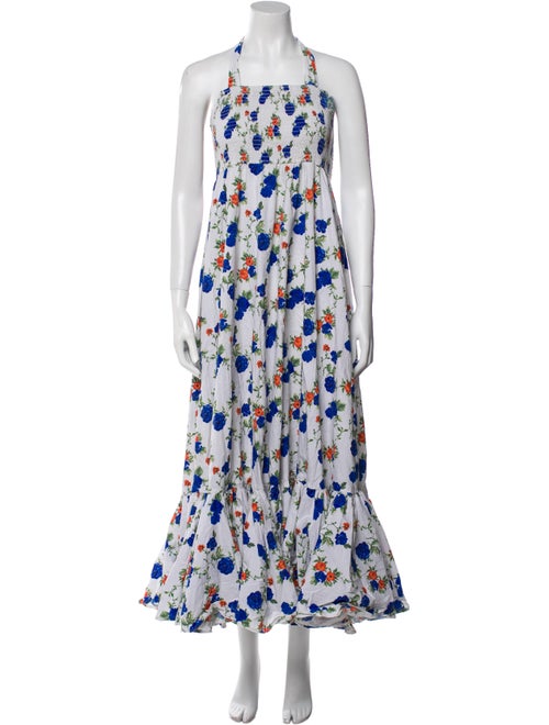 Caroline Constas Floral Print Long Dress
