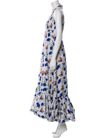 Caroline Constas Floral Print Long Dress