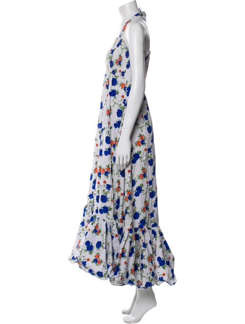 Caroline Constas Floral Print Long Dress