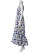 Caroline Constas Floral Print Long Dress