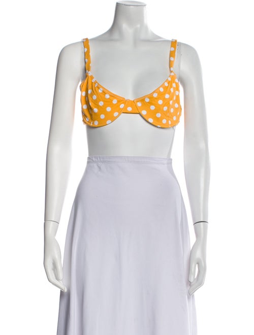 Caroline Constas Polka Dot Print Top