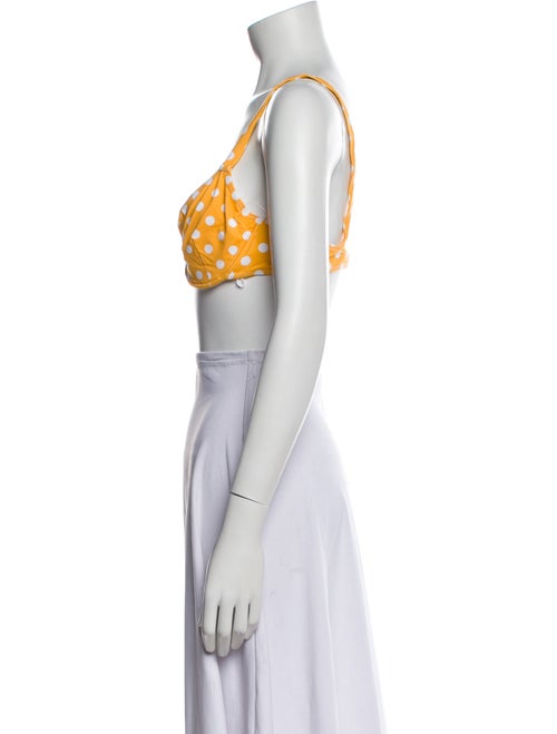 Caroline Constas Polka Dot Print Top