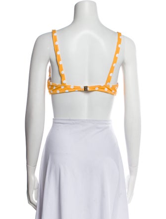 Caroline Constas Polka Dot Print Top