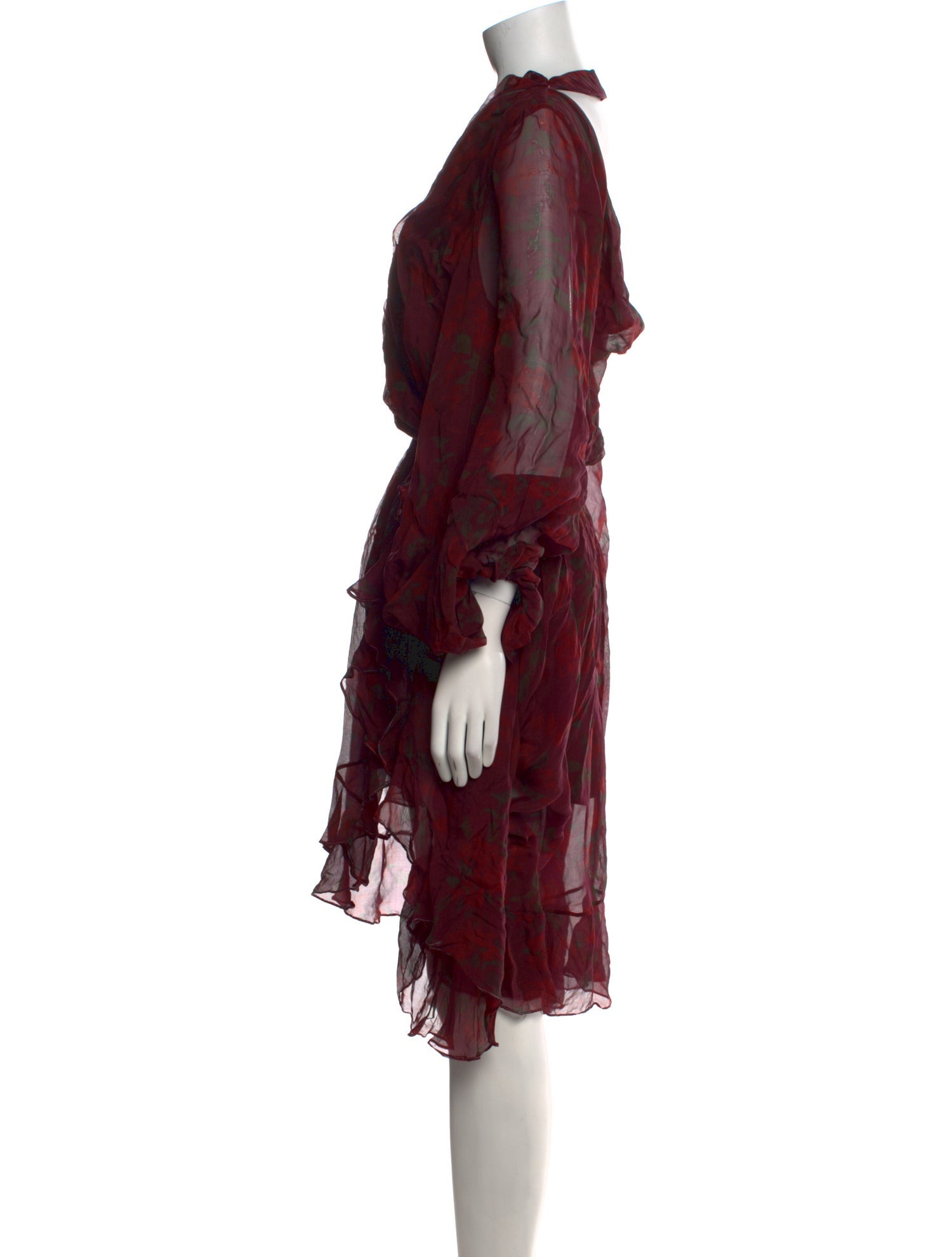 Caroline Constas Silk Knee-Length Dress