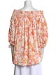 Caroline Constas Floral Print Off-The-Shoulder Blouse