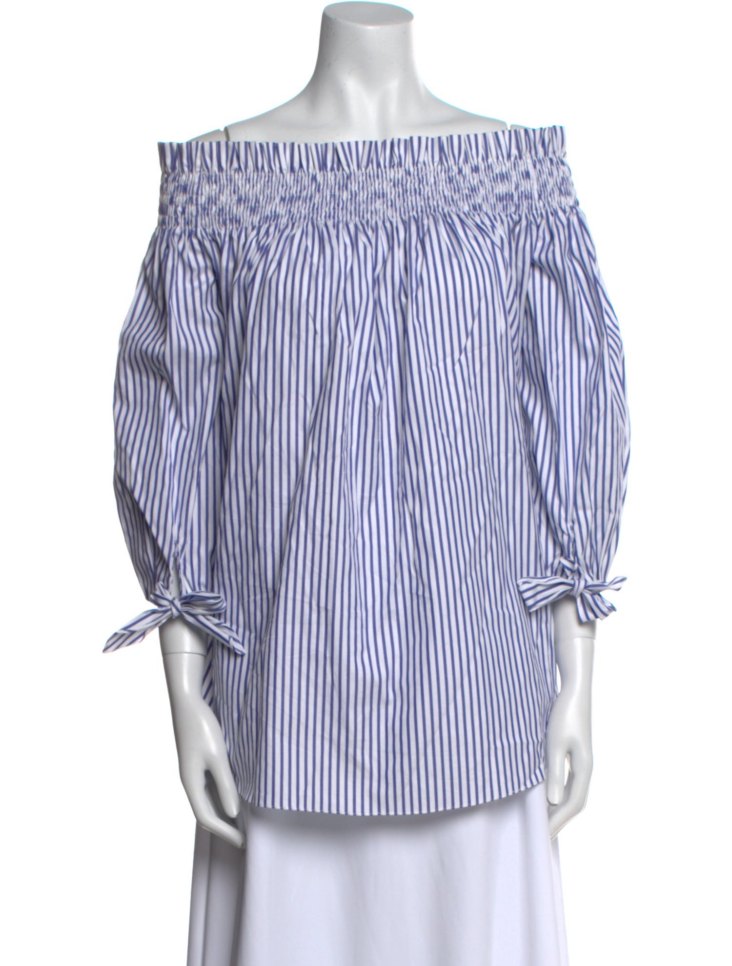 Caroline Constas Striped Off-The-Shoulder Blouse