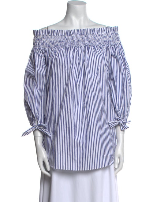 Caroline Constas Striped Off-The-Shoulder Blouse