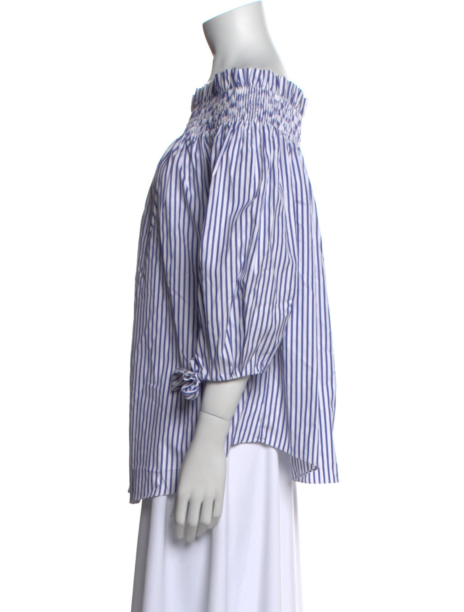 Caroline Constas Striped Off-The-Shoulder Blouse