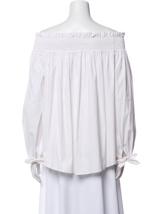 Caroline Constas Off-The-Shoulder Long Sleeve Blouse