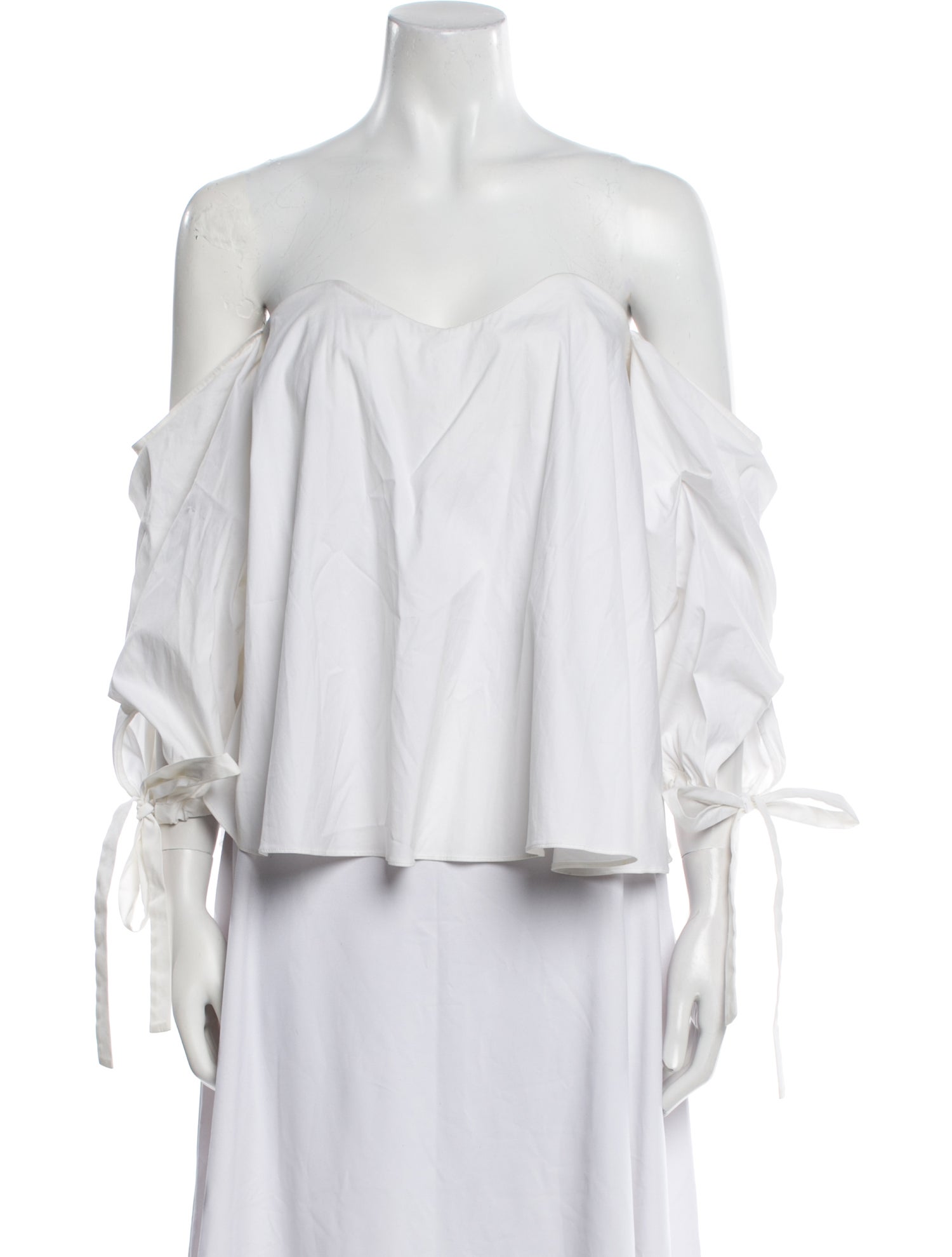 Caroline Constas Off-The-Shoulder Three-Quarter Sleeve Blouse