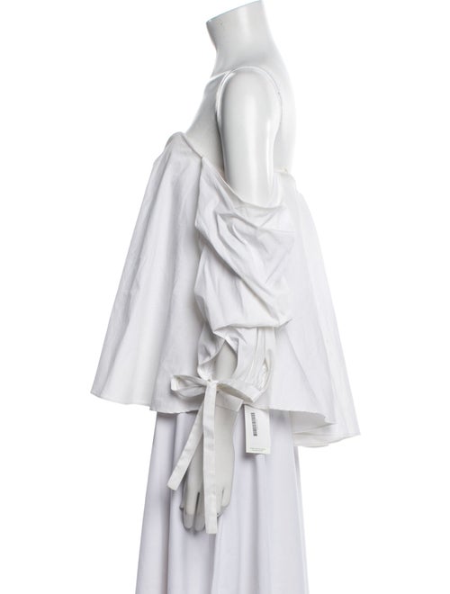 Caroline Constas Off-The-Shoulder Three-Quarter Sleeve Blouse