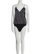 Caroline Constas Silk Polka Dot Print Bodysuit