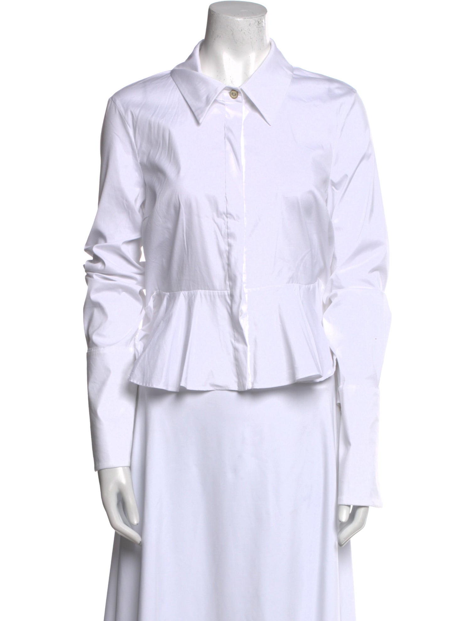Caroline Constas Long Sleeve Button-Up Top