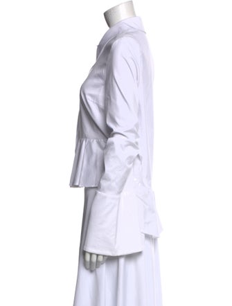 Caroline Constas Long Sleeve Button-Up Top