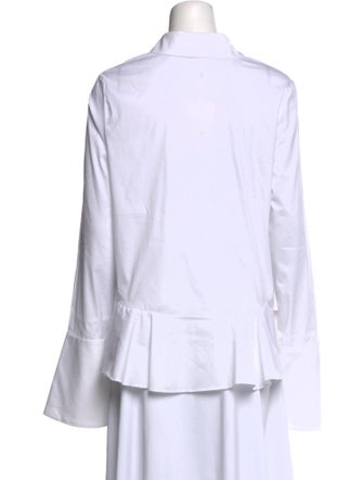 Caroline Constas Long Sleeve Button-Up Top