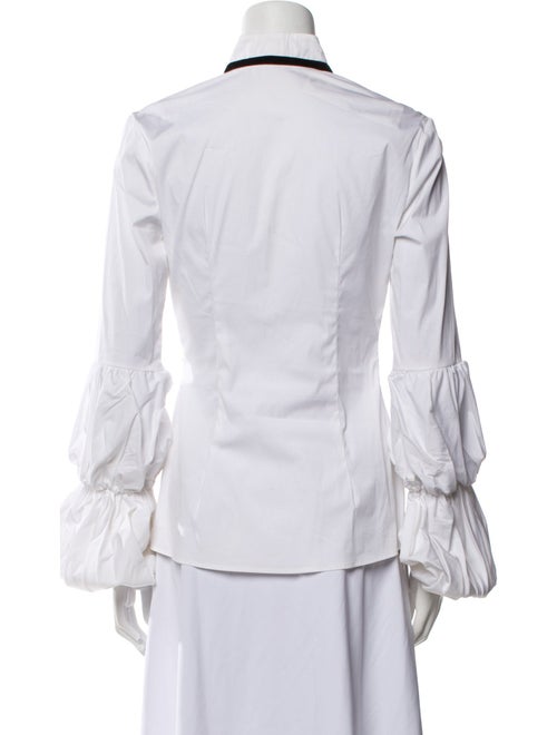 Caroline Constas Tie Neck Long Sleeve Blouse