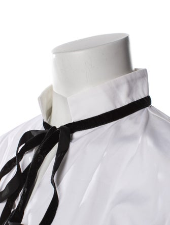 Caroline Constas Tie Neck Long Sleeve Blouse