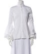 Caroline Constas Mock Neck Long Sleeve Blouse