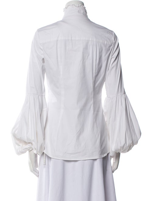 Caroline Constas Mock Neck Long Sleeve Blouse