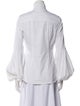 Caroline Constas Mock Neck Long Sleeve Blouse