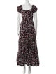 Caroline Constas Floral Print Long Dress