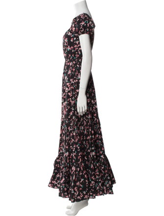 Caroline Constas Floral Print Long Dress