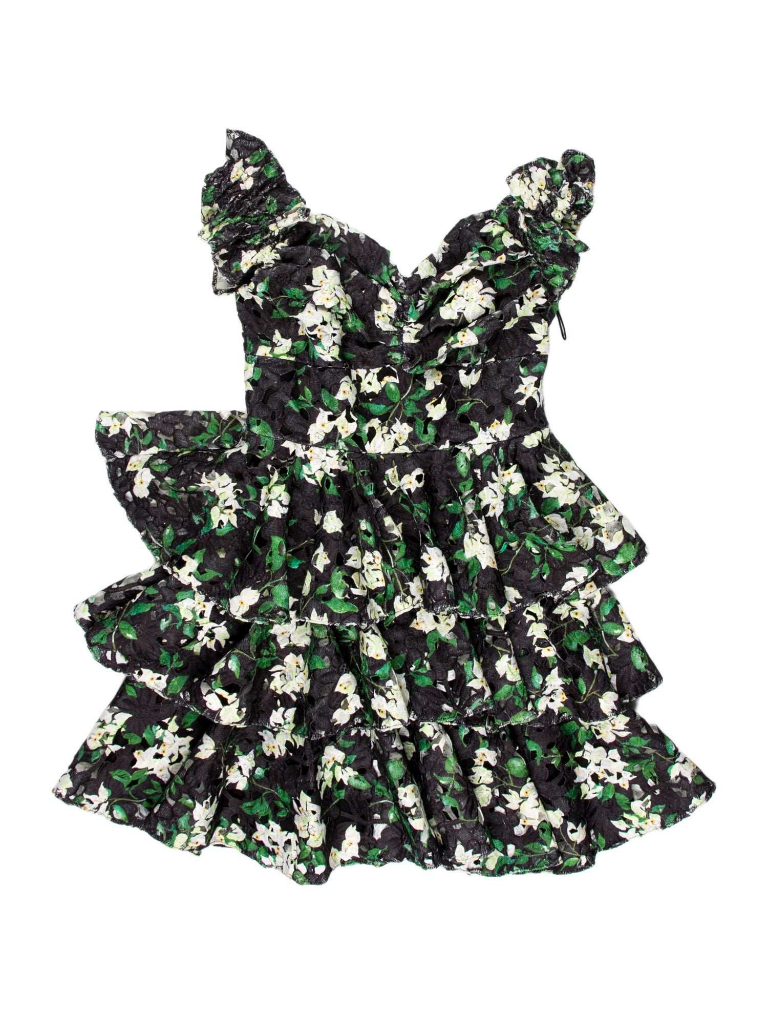 Caroline Constas Floral Print Mini Dress