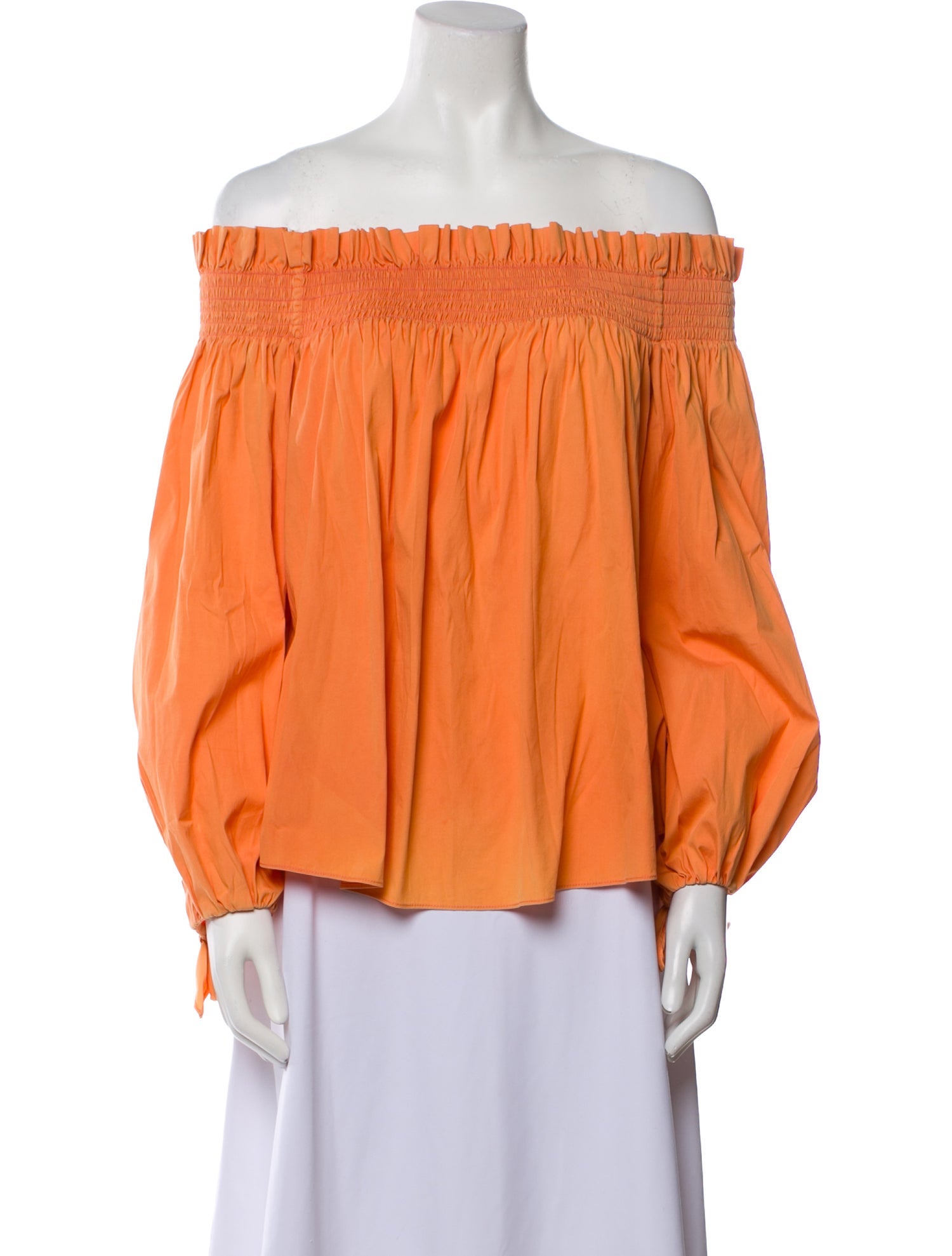 Caroline Constas Off-The-Shoulder Three-Quarter Sleeve Blouse