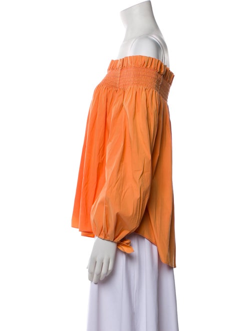 Caroline Constas Off-The-Shoulder Three-Quarter Sleeve Blouse