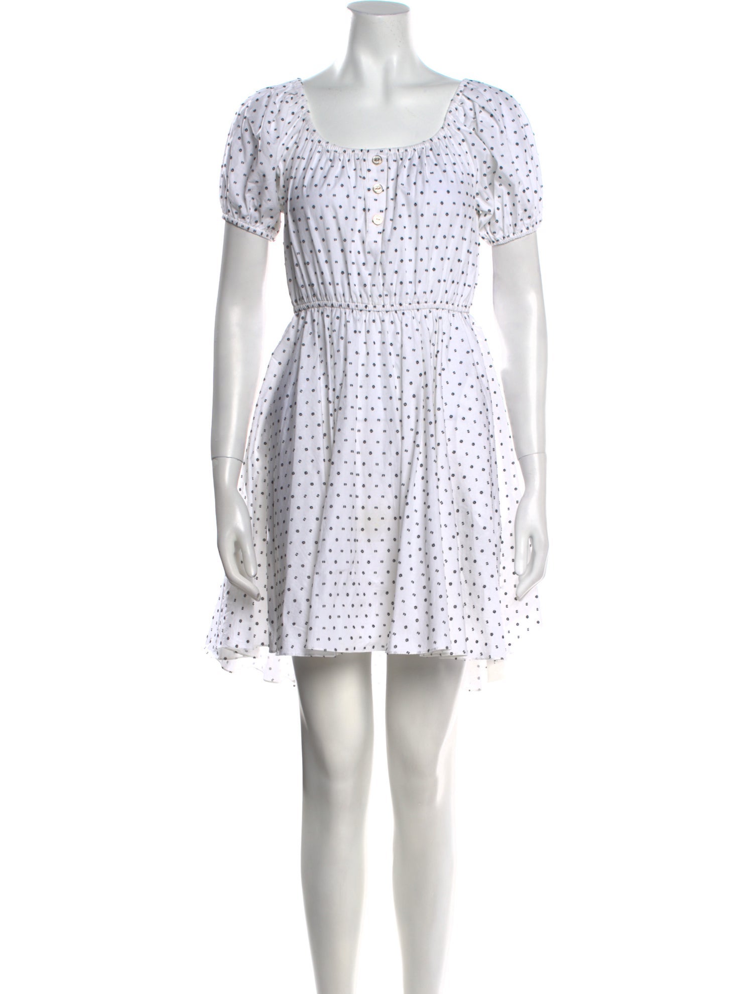 Caroline Constas Polka Dot Print Mini Dress