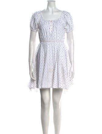 Caroline Constas Polka Dot Print Mini Dress