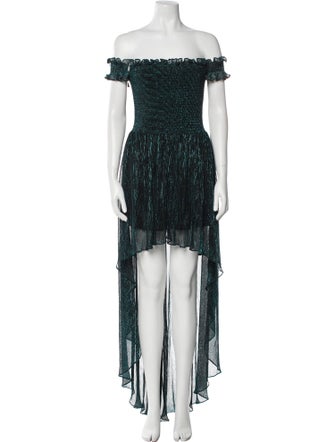 Caroline Constas Lace Pattern Long Dress