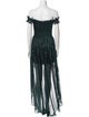 Caroline Constas Lace Pattern Long Dress