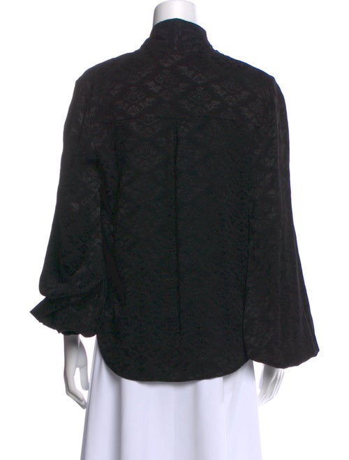 Caroline Constas Printed Cowl Neck Blouse