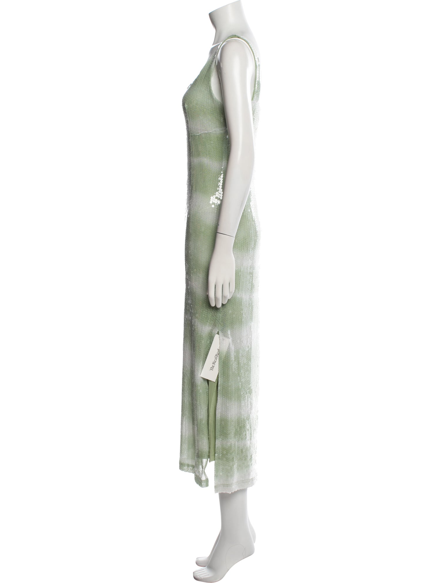 Caroline Constas Tie-Dye Print Midi Length Dress