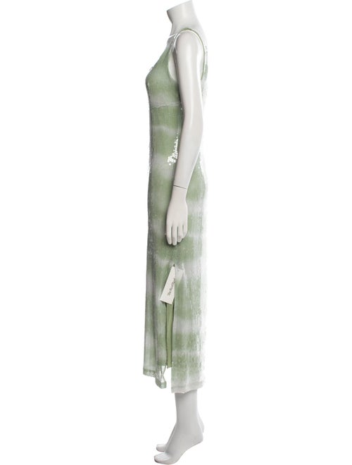 Caroline Constas Tie-Dye Print Midi Length Dress