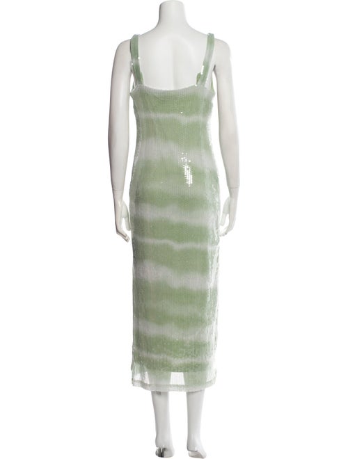 Caroline Constas Tie-Dye Print Midi Length Dress