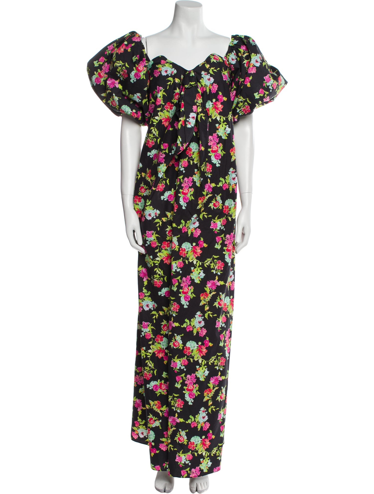 Caroline Constas Floral Print Long Dress