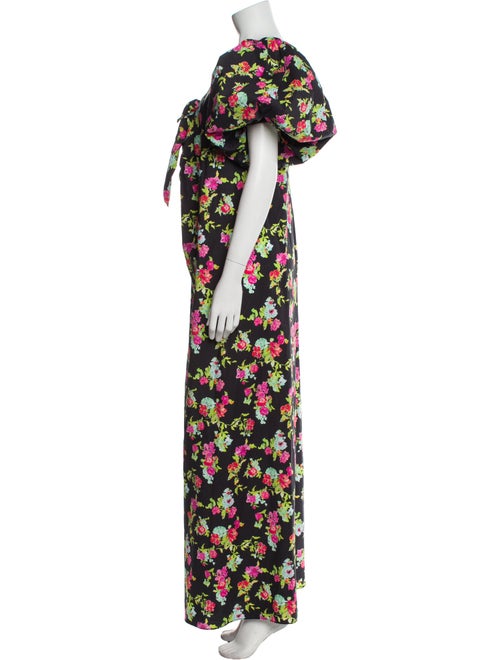 Caroline Constas Floral Print Long Dress