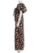 Caroline Constas Floral Print Long Dress