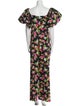 Caroline Constas Floral Print Long Dress