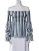Caroline Constas Silk Striped Blouse