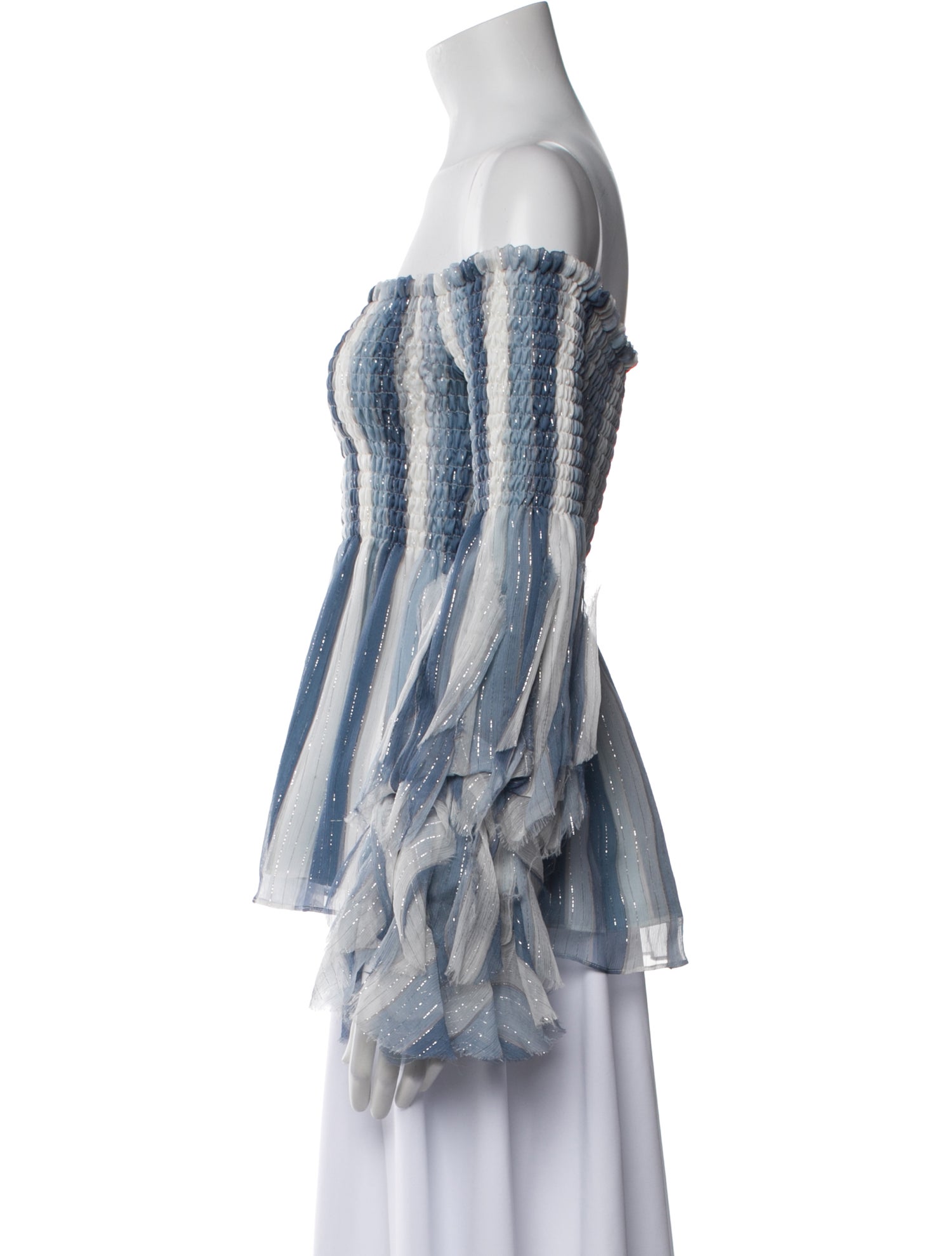 Caroline Constas Silk Striped Blouse