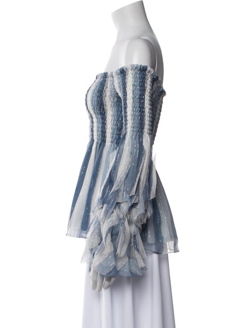 Caroline Constas Silk Striped Blouse